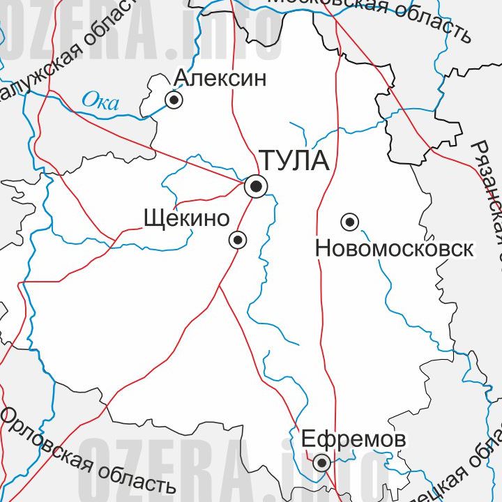 Рыбалка в заокском районе тульской области карта водоемов